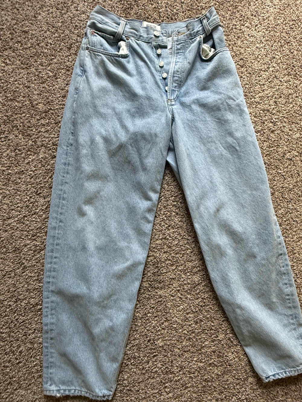 Agolde Light Blue Straight Leg Jeans